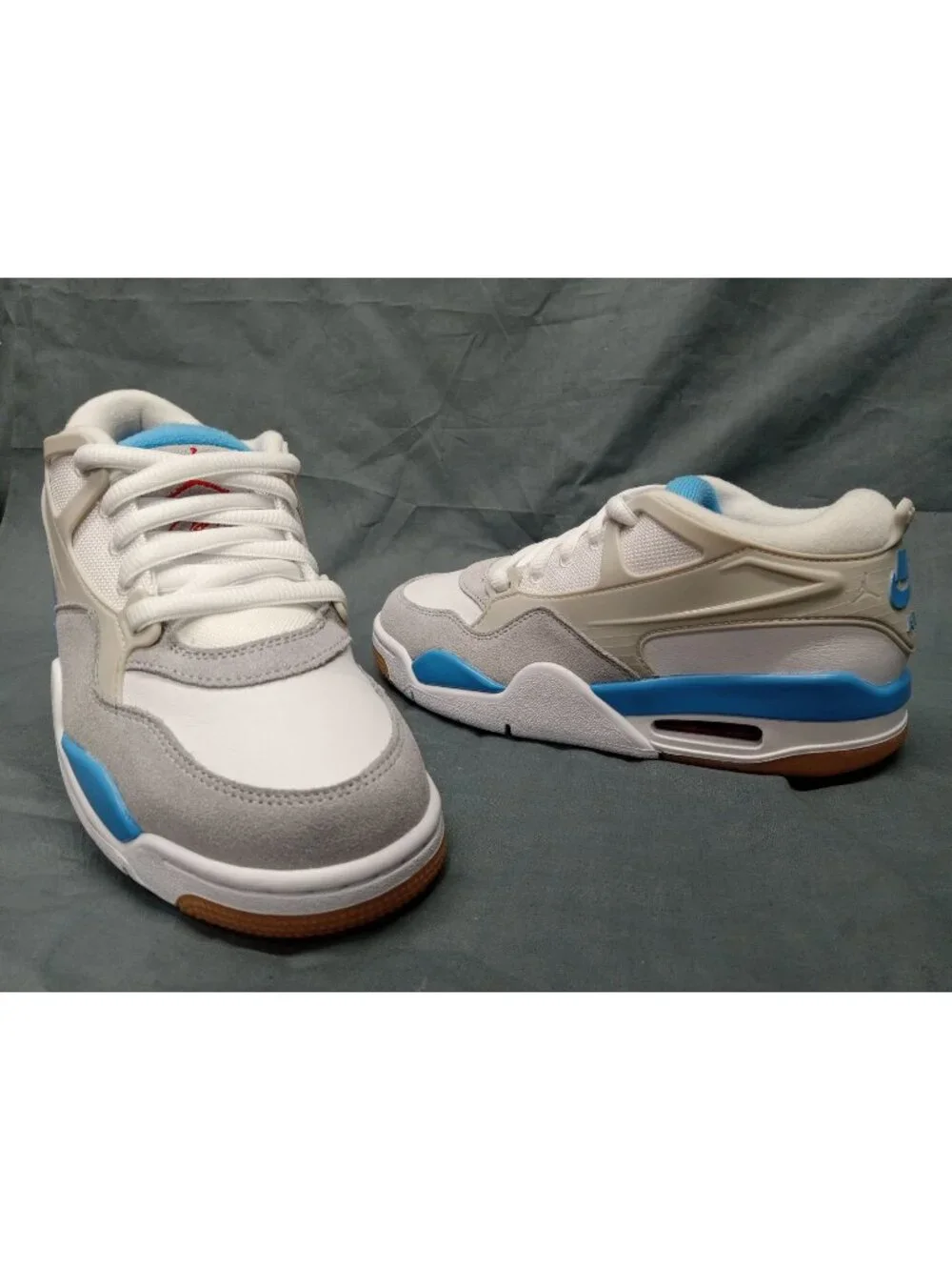 Nike Boys Air Jordan 4 RM (GS) Sneakers Mesh White Blue Size 6 NEW NO BOX!